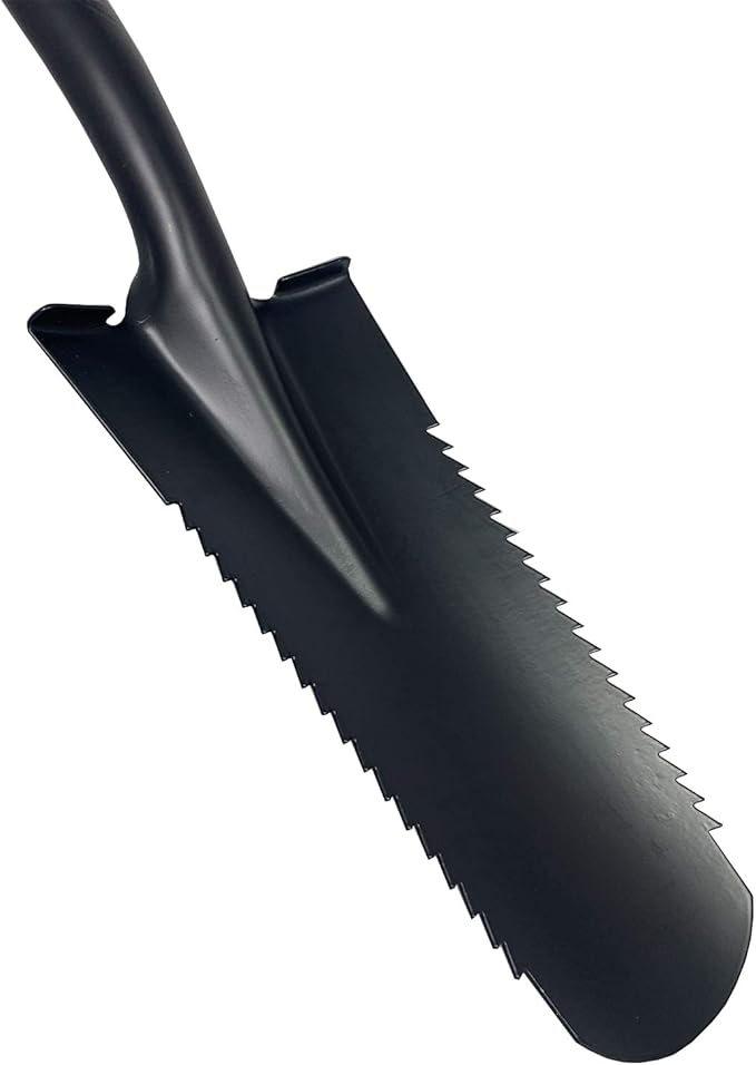 Ashman Drain Spade Teeth Shovel (2 Pack) - 48 Inches Long Handle Spade with D Handle Grip - Durable Handle with a Thick Metal Blade - Multipurpose Premium Quality Orange