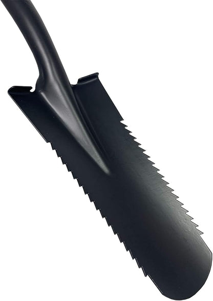 Ashman Drain Spade Teeth Shovel (2 Pack) - 48 Inches Long Handle Spade with D Handle Grip - Durable Handle with a Thick Metal Blade - Multipurpose Premium Quality Orange