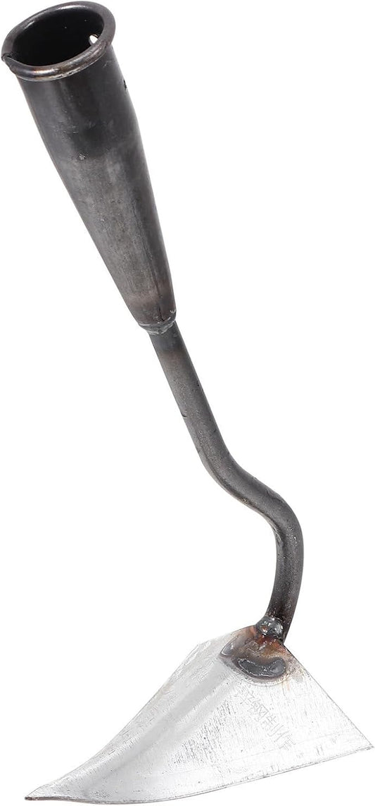 DOITOOL Iron Triangle Garden Hoe 12.4 Inch Weeding Hoe Stainless Steel Blade Manual Weeder Garden Tool for Weeding Gardening Loosening Edging Cultivating Farm