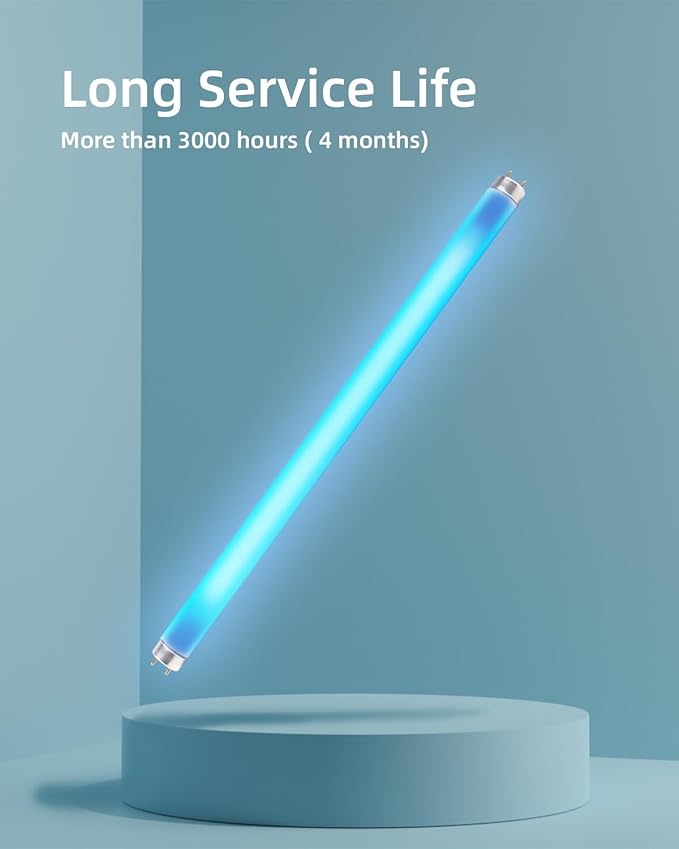 4 Pack 18 Inch Bug Zapper Replacement Light Bulb 15W for 30W Indoor Bug Zapper, F15T8 BL Black Light Bulbs for Indoor Outdoor Mosquito & Flying Insect Zapper Lamp