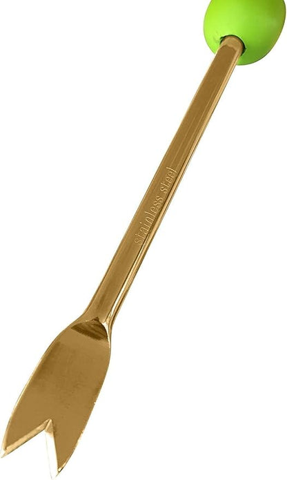 Garden Guru Titanium Dandelion Weeder Tool - Rust Resistant - Ergonomic Handle - Weed Puller for Planting, Weeding, Flower and Vegetable Care in Lawn Garden Yard (4 Pack)