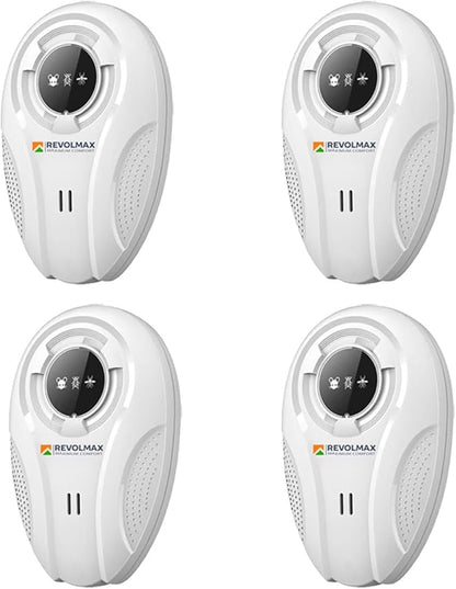 T-Ultrasonic Pest Control 4-Pack: Indoor Plug-in Mice, Rodent, Squirrel, Insect Repellent & Roach Killer, Ant, Spider,Bats, Bed Bug, Squirrel, Flea Spray, Mouse Trap Alternative for Home