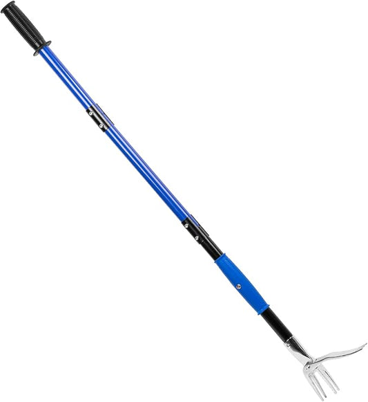 Stainless Steel Stand Up Weed Puller Tool - 51" Long Ergonomic Handle with Easy-Eject Claw, No-Bend Weeding Tool for Deep Roots, Heavy Duty Garden Weeder for Hard Soil & Dandelions