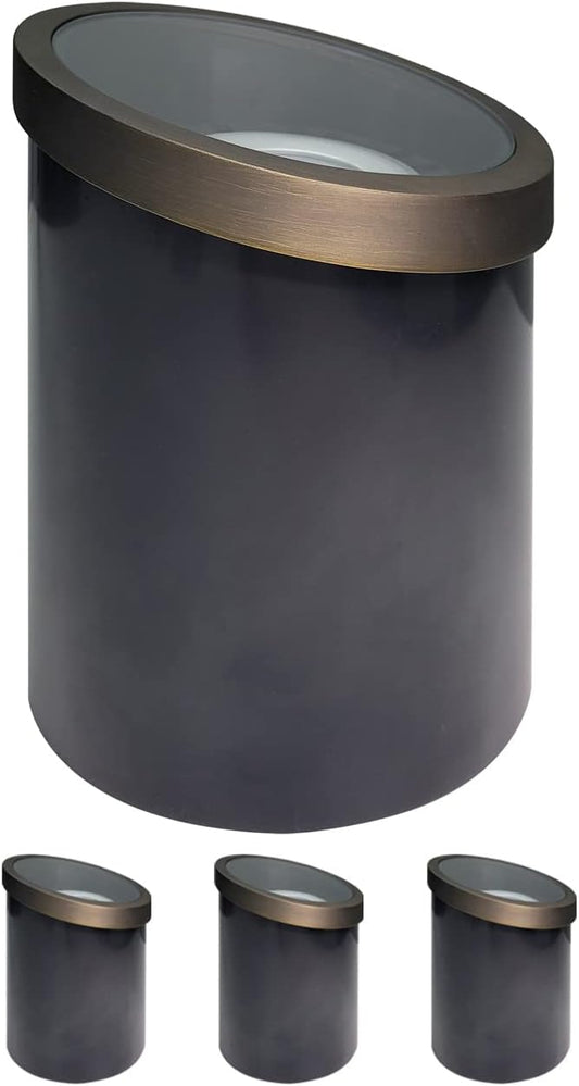 COLOER In-Ground Well Lights Large Size, LED Outdoor Low Voltage Pathway Light, IP65 Waterproof Inground Landscape Lights Wired, Sidewalk Lighting, 4-Pack Without Bulb