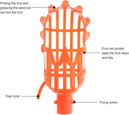 2pcs Fruit Picker Tool Basket Jujube and Pomegranate Harvesting Tool for Garden Telescoping Fruit Catcher for Orchard Use