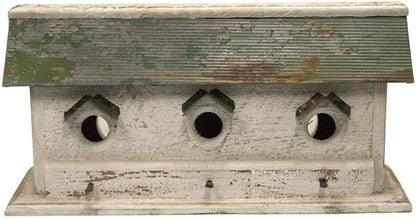 Nature Creations Barn Condo Bird House, White
