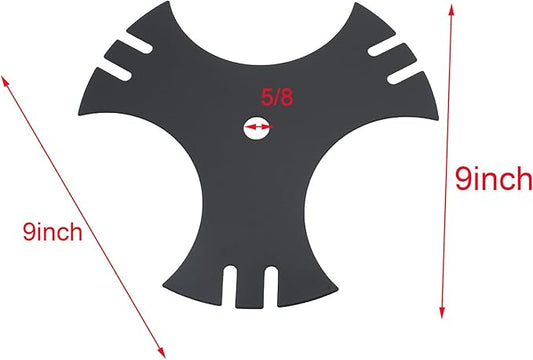 FDXGYH Universal 9" x 9" Edger Blade (5/8" Center Hole) 3-Side Edger Star Blade for Edger Model 781-0748, 40-009, 490-105-M017, 981-0748, TB554, TEB515, 247772460 etc. Black