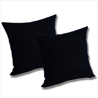 Comfort Classics Set of 2 Sunbrella Outdoor/Indoor Throw Pillows Inc. (Raven Black)