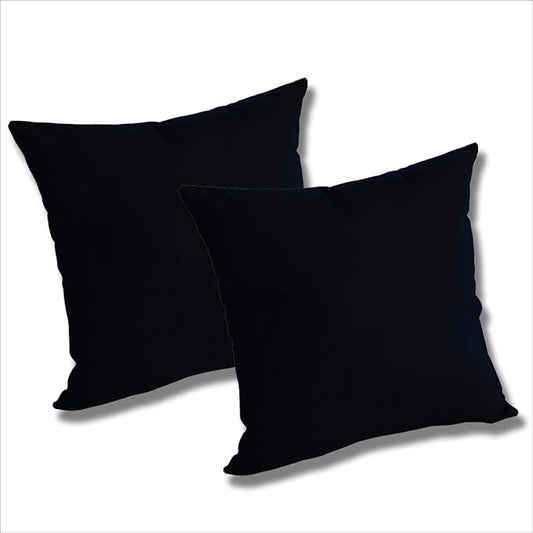 Comfort Classics Set of 2 Sunbrella Outdoor/Indoor Throw Pillows Inc. (Raven Black)