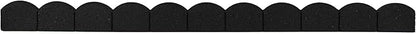 Playsafer L Shaped Flexible Rubber Scalloped Edger for Lawns Landscaping and Playground | Easy No Dig Installation| 4' Long (4, Black)