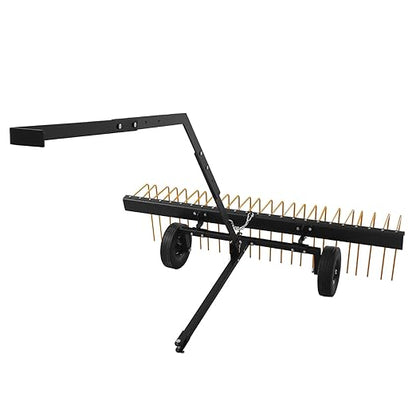 60 Inch ATV Tow Behind Durable Corrosion Resistant Steel Pine Straw Rake