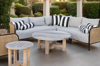 RSH DECOR: Sunbrella Pillow Covers Set of 4 | Covers Only - 20" x 12" | Outdoor Lumbar Pillow Covers Crafted with Sunbrella Performance Fabric | Cabana Classic Black Stripe