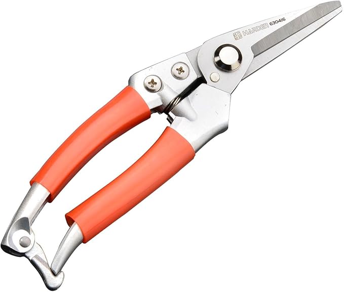 Tools 200mm (7.9 inches) Garden Fruit Shear – Forged Stainless Steel Blade, Heat Treated for Durability, Zinc Alloy Handle with PVC Cover