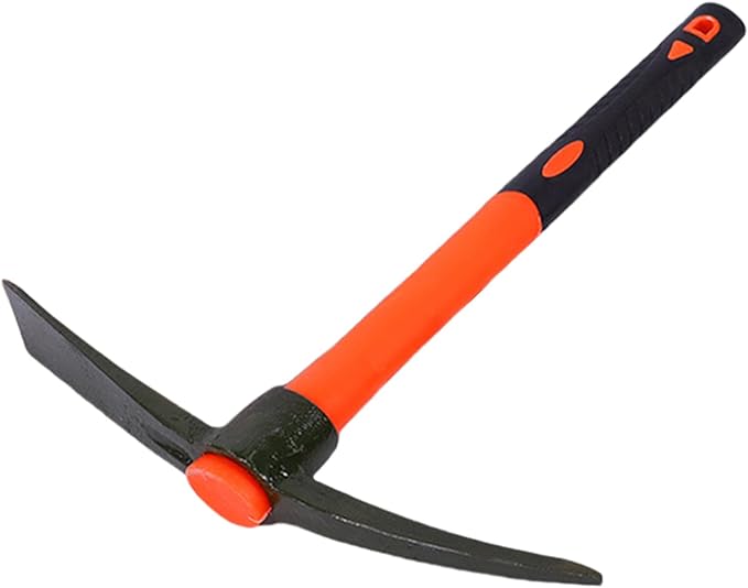 Heavy Duty Miniature Pick Mattock With Fiberglass Handle Garden Hand Tool For Gardening Digging & Camping Landscaping Pick Mattock
