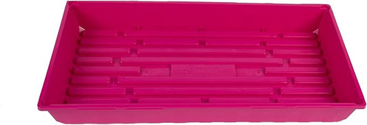 SUNPACK 10" x 20" Mega Plastic Seed Starting Tray, Magenta, 2.5" - No Drainage Holes, Ideal for Greenhouses or Indoor Gardening - Made of Thick, Strong Plastic