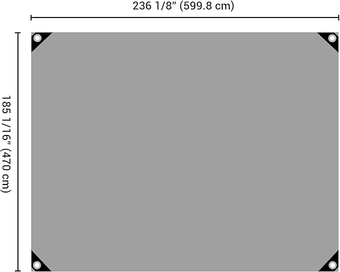 Yescom 16x20 Ft 10 Mil Poly Tarp Protective Cover Tarpaulin Heavy Duty Reversible Silver Black Tarps