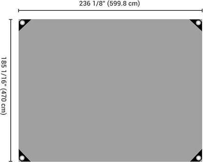 Yescom 16x20 Ft 10 Mil Poly Tarp Protective Cover Tarpaulin Heavy Duty Reversible Silver Black Tarps