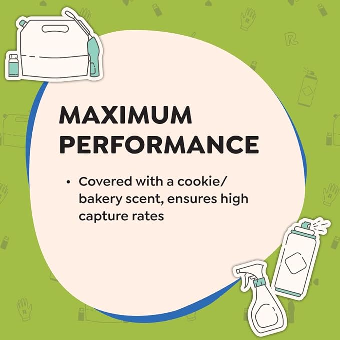 Riddy Glue Boards, 72 Boards, Pre-Baited, Ready to Use Mouse Traps Indoor for Home, Sticky Adhesive for Bugs and Rodents, 5.5" x 7.5"