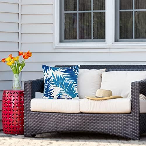JMGBird Outdoor Pillows Waterproof Set of 4 Outdoor Throw Pillows with Insert Included 18×18 Inch Outdoor Decorative Pillows Water Resistant for Patio Garden Sofa Couch Bed