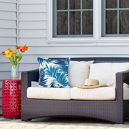 JMGBird Outdoor Pillows Waterproof Set of 4 Outdoor Throw Pillows with Insert Included 18×18 Inch Outdoor Decorative Pillows Water Resistant for Patio Garden Sofa Couch Bed