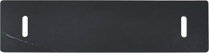 Elementi+ | Varna Gas Fire Pit | Marble Porcelain & Metal Frame | 60" Rectangular Fire Table | Electronic Ignition | Canvas Cover, Fire Glass & Burner Lid Included | Black | Propane Gas