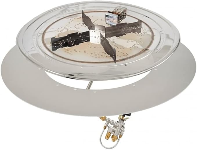 The Outdoor GreatRoom Company Round DIY Hardscape Gas Fire Pit Kit (DIY-48RD-K), 48-Inch