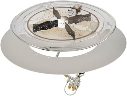 The Outdoor GreatRoom Company Round DIY Hardscape Gas Fire Pit Kit (DIY-42RD-K), 42-Inch