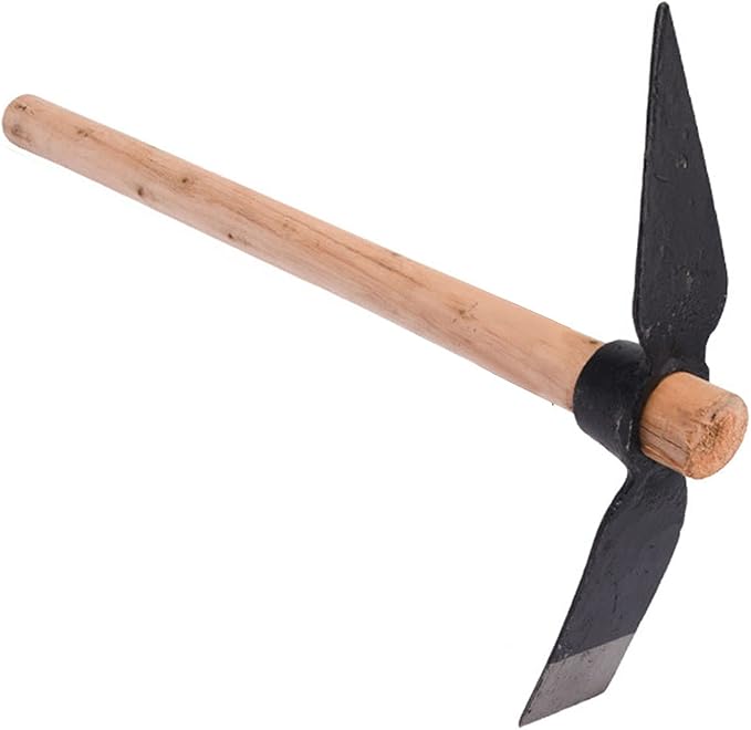 Garden Hoe Pick, 15.7 Inch Weeding Mattock Hoe Garden Pick Axe Multipurpose Gardening Hand Tool for Gardening Cultivator Weeding Seeding Turning Soil ﻿