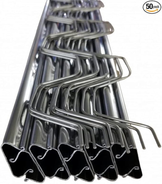 Farm Plastic Supply - Spring Wire & Lock Channel - (50 Pack) - Steel 6.5 ft Spring Lock Track & U-Channel Bundle for Greenhouse Plastic Polyethylene Film or Shade Cloth