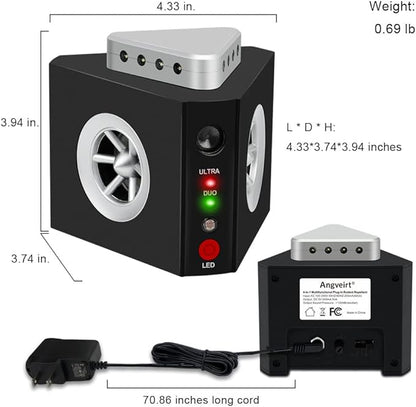 Rodent Repellent Ultrasonic Plug-in Indoor Mouse Repellent Rat Mice Deterrent Ultrasonic Pest Repeller with 12 Strobe Lights and 4 Sounds Mode for RV Garage Attic