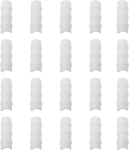 FDXGYH 20 Pcs Greenhouse Film Clamps ABS Snap ClampTube Clip Garden Buildings Tube Clip for 3/4" PVC Pipe（White）