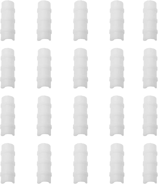 FDXGYH 20 Pcs Greenhouse Film Clamps ABS Snap ClampTube Clip Garden Buildings Tube Clip for 3/4" PVC Pipe（White）
