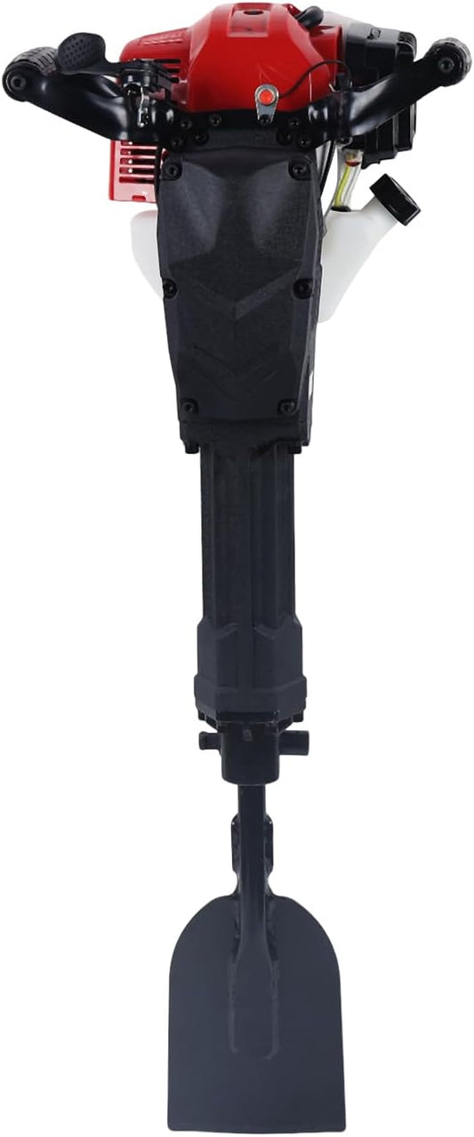 52CC 2 Stroke Tree Digger Machine Garden Planting Shovel Gas Powered Handheld Trencher Digger Excavator Post Hole Digger for Planting, 1.9KW 1500BPM Air-Cooled