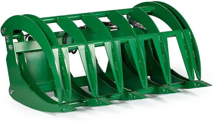 Titan Attachments 60" HD Root Grapple Rake Attachment, Fits John Deere Hook & Pin Tractors, Twin 3,000 PSI Cylinders, Clears Rocks, Logs, Brush, & Debris, Tractor Accessories & Attachments