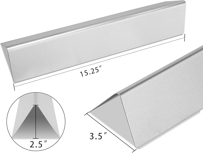 Grill Replacement Parts 7635 for Weber Spirit, Flavorizer Bars 15.3 Inch Flavorizer Bars and 69785 Burner for Weber Spirit I & II 200 with Front Control, Spirit E210, E220, S210, S220