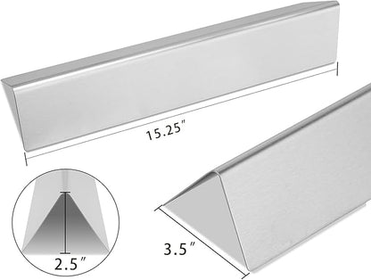 Replacement for Weber Spirit Grill Parts Spirit I & II 200 Series, Spirit E210, S210, E220, S220, 7635 15.3” Stainless Steel Heat Shields Plate Flavor Bars, 3 Pack