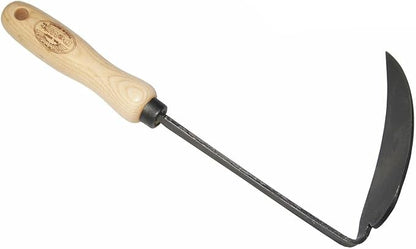 DeWit Korean Right Hand Hoe - Versatile Ho-Mi Garden Tool with Tempered Boron Steel Blade & Ash Hardwood Handle (12" Total Length, 0.65lbs)