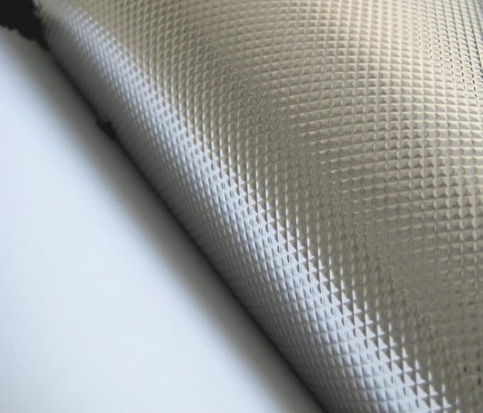 Plant Grow Film Mylar Diamond Reflective Foil 100% Light Blocking (4.3 MIL Diamond Film 4x25 FT, Diamond on White)