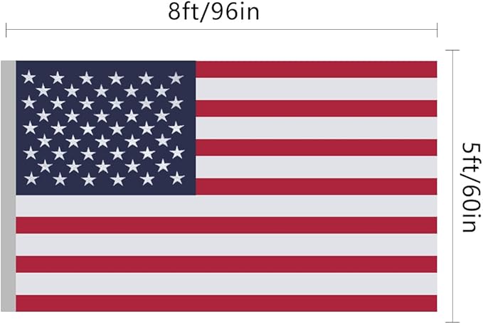 American Flag 5x8 Ft, Outdoor Premium US Flags, Heavy Duty Durable, 420D Polyester, Embroidered Stars, Brass Grommets