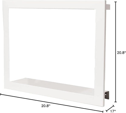 Modern Sprout Smart Growframe Wall Mounted LED Grow Light with Shelf -White