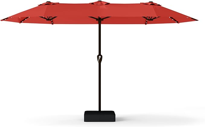 13FT Double Sided Patio Umbrella with LED Lighted