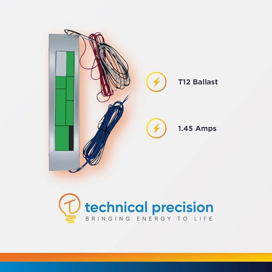 Replacement for Advance SM-2E75-S-TP Ballast by Technical Precision - 2 Lamp T12 Ballast - Magnetic Ballast for Fluorescent Light - Instant Start - 120v 60hz Ballast - F96T12 Linear Lamps - 1 Pack