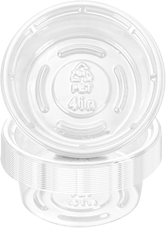 Plant Saucer 20 Pack Plant Trays for Pots 4 Inch Plastic Plant Saucers for Outdoors and Indoors Clear Drip Trays for Potted Plants Flower Pot Plates to Catch Water Plant Drainage Dishes No Holes
