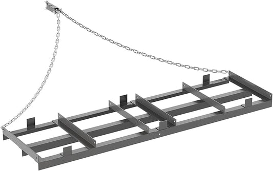 6FT Drag Harrow for ATV, Tractor & UTV, Heavy Duty Tow Behind Driveway Grader with 6FT Chain Link - Landscape Rake for Gravel, Sand, Soil & Hay - Lawn Leveling Tool for Field Yard & Pasture