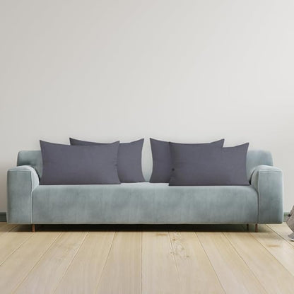 Covers & All Premium Square Throw Pillow Inserts with Covers Set of 4, 14 x 22 Inches Charcoal Gray, Decorative Cushions for Couch Sofa Home Decor Office Travel UV Resistant Waterproof Soft Cushions