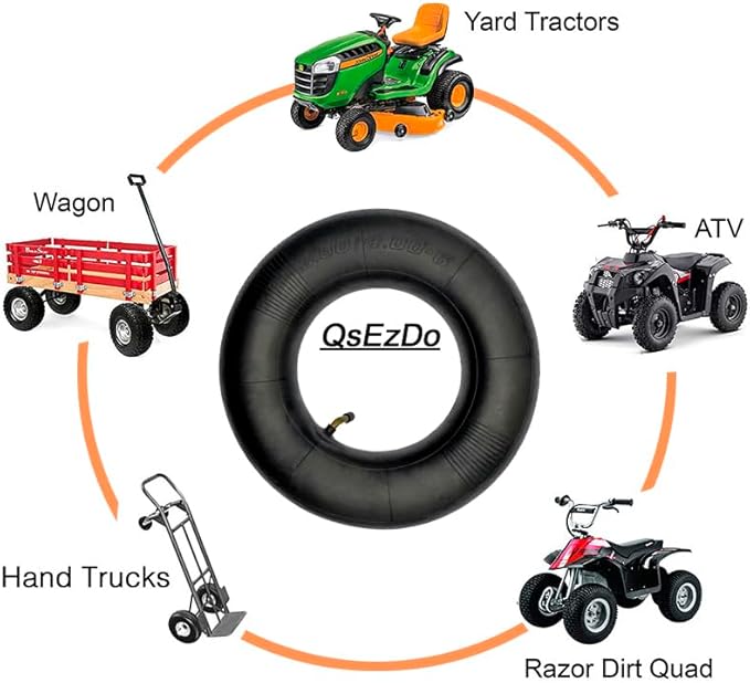 4.00/3.50-6 Replacement Inner Tube with TR87 Bent Valve Stem (1 Pack), for Hand Trucks, Utility Cart, Lawn Mowers, Wheelbarrows, Dollys, Scooters, Yard Carts,Trailer Dollies,Wagon,ATV, and more