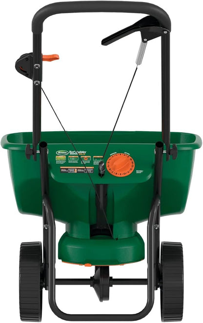 Scotts Turf Builder EdgeGuard DLX Broadcast Spreader for Seed, Fertilizer, Salt, Ice Melt, Holds up to 15,000 sq.ft. Product