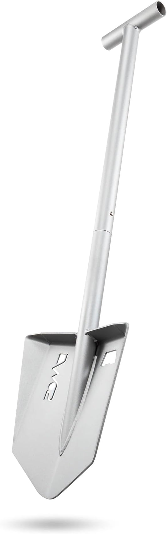 DMOS Nomad Shovel - 2-Piece Collapsible Lightweight Aluminum Shovel for Camping, Overlanding, Survival, Military, Hunting, & Off-Road Use - Silver - Pro