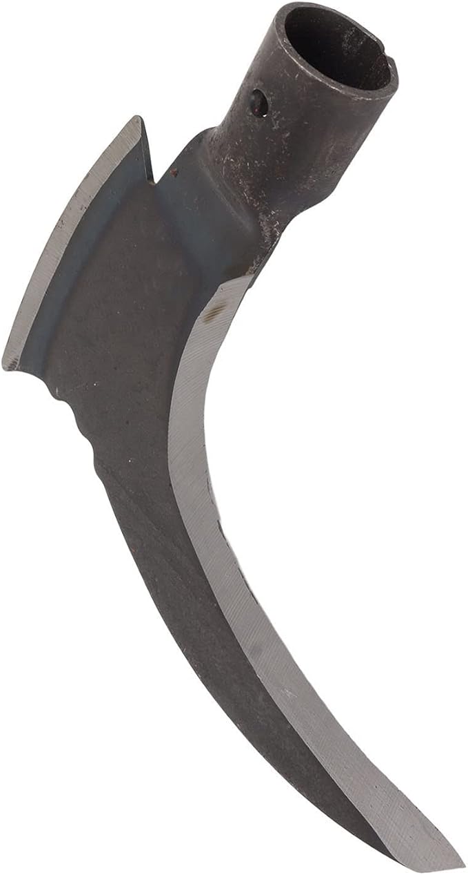 Luqeeg Weeding Sickle, High Manganese Steel Double Sickle Gardening Multipurpose Manual Agricultural Weeding Tools for Gardening Tools (Single Cutter Head)