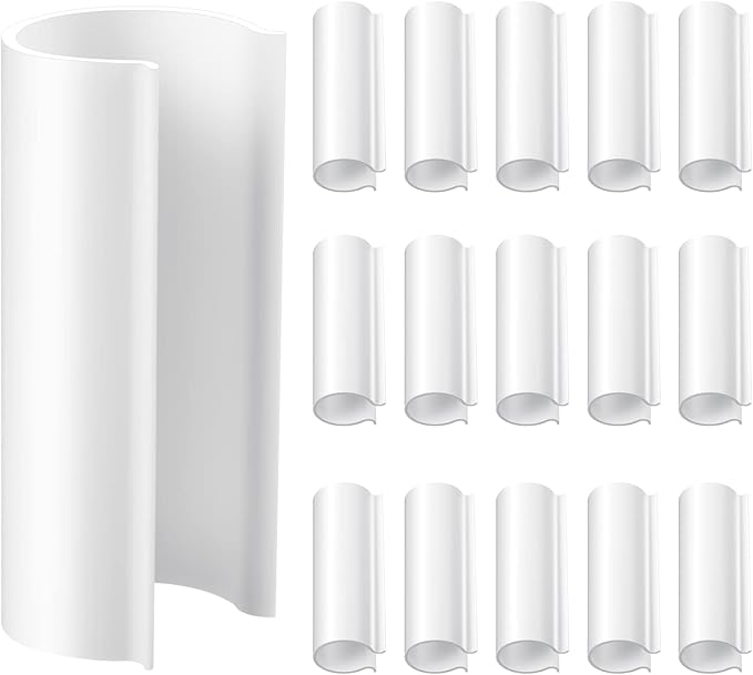 Jetec 16 Pcs PVC Pipe Clamps Greenhouses Strap Clips 2.4 Inches Long Summer PVC Water Pipe Clamps Strap Clips for Woodworking(for 1 Inch PVC Pipe,White)